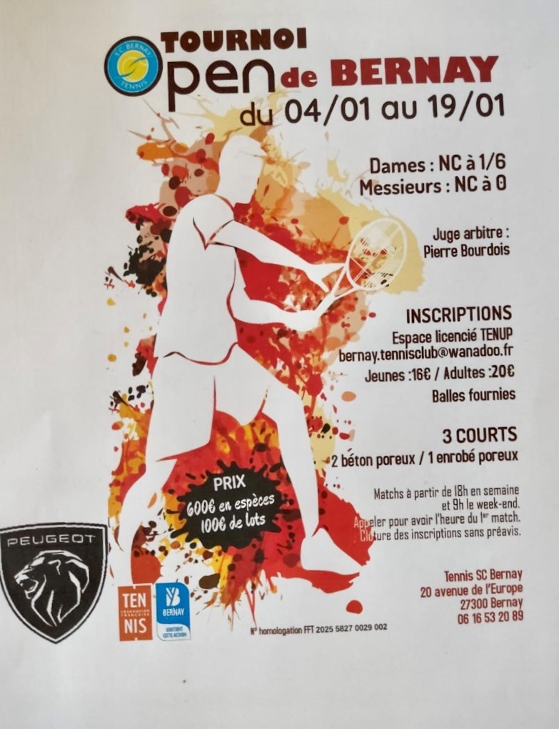 Affiche open tennis